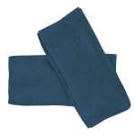 Lot de 2 serviettes invit�s en coton 500 gr / m2 30x40 cm lagune bleu canard, par soleil d'ocre