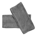 Lot de 2 serviettes d'invit en coton 500 gr / m2 30x40 cm lagune gris, par soleil d'ocre