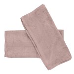 Lot de 2 serviettes invits en coton 500 gr / m2 30x40 cm lagune vieux rose, par soleil d'ocre