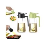 Lot de 2 sprays � huile 2en1 distributeur verre 470 ml spray et jet dosage pr�cis vert noir pour cuisine ...