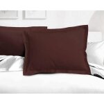 Lot de 2 taies d'oreiller - lovely home - lh71587 - 50 x 70 cm - marron