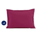 Lot de 2 taies d'oreiller - lovely home - lh71603 - 50 x 70 cm - fuchsia