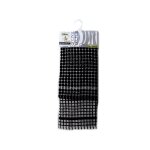 Lot de 2 torchons carre eponge noir