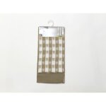 Lot de 2 torchons en coton coeur taupe, jacquard 50x70 cm