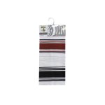 Lot de 2 torchons coton cuisine noir et rouge