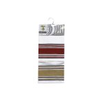 Lot de 2 torchons coton cuisine rouge et beige