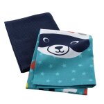 Lot de 2 torchons enfant  mini chef  50x70cm bleu