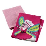 Lot de 2 torchons enfant mini fée 50x70cm rose Lot de 2 torchons enfant mini fée 50x70cm rose