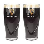 Lot de 2 verres a bi�re guinness a motif en relief 50 cl, officiel et neuf