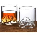Lot de 2 verres a whisky design montagne � 283, 5 ml