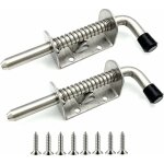Lot de 2 verrous a ressort en acier inoxydable pour porte de garage, abri de jardin, cour, poulailler ... Lot de 2 verrous a ressort en acier inoxydable pour porte de garage, abri de jardin, cour, poulailler ...