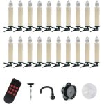 Lot de 20 bougies de no�l led gs / blanc chaud rvb avec t�l�commande avec minuterie comme d�coration ...