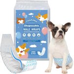 Lot de 20 couches jetables pour chiens mâles, avec indicateur d'humidité, bandes abdominales plus larges ... Lot de 20 couches jetables pour chiens mâles, avec indicateur d'humidité, bandes abdominales plus larges ...