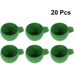 Lot de 20 mangeoires a oiseaux en plastique pour petits oiseaux, perroquets, pigeons