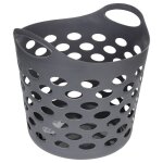 Lot 2x panier � linge rond - 28 l - gris