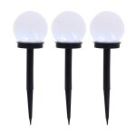 Lot de 3 balises led solaires, led rvb, lumi�re multi - colore, 8h d'autonomie