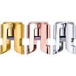 Lot de 3 - bouchons de champagne en acier inoxydable pour bouteilles de vin mousseux - protection contre ...