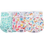 Lot de 3 couches lavables pour chiot, culottes et bandes ventrales pour chien pour incontinence avec ... Lot de 3 couches lavables pour chiot, culottes et bandes ventrales pour chien pour incontinence avec ...