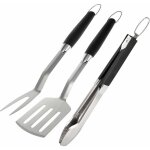 Lot de 3 couverts pour barbecue - pince, spatule, fourchette a viande - accessoire de barbecue en acier ...