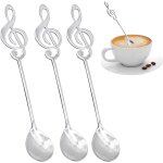 Lot de 3 cuill�res a caf� en acier inoxydable cuill�re a dessert cuill�re cadeau note cuill�re a g�teau ...