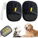 Lot de 3 gants d'�pilation des poils d'animaux domestiques, design double face, gants d'�pilation pour ...