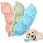 Lot de 3 jouets a mcher pour chien, brosse a dents en forme de pois, btonnets de dentition en caoutchouc ...