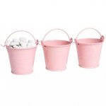 Lot de 3 mini - seaux en aluminium