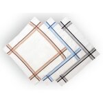 Lot de 3 mouchoirs en coton 38x38 cm homme, par soleil d'ocre