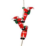Lot de 3 personnages de noël pères noël grimpeurs - cordon lumineux 54 led Lot de 3 personnages de noël pères noël grimpeurs - cordon lumineux 54 led