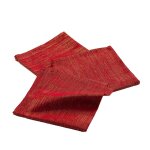 Lot de 3 serviettes fils mtalliss 40 x 40 cm rouge et or