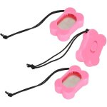 Lot de 3 sifflets de dressage pour chien 3 volumes rglables rose