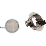 Lot 3 spots acier encastrables fixes ruby module 5w 400lm blanc chaud