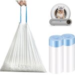 Lot de 30 sacs poubelle autonettoyants pour chat - r�sistants a la d�chirure - autonettoyants - avec ...