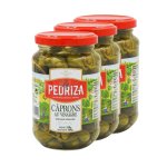 Lot 3x cprons au vinaigre - pedriza - bocal 180g