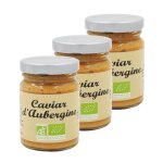 Lot 3x caviar d'aubergines bio - pot 90g