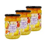 Lot 3x cocktail de fruits au sirop lger - pot 560g