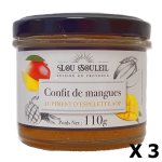 Lot 3x confit de mangues au piment d'espelette aop - lou soleil - pot 110g Lot 3x confit de mangues au piment d'espelette aop - lou soleil - pot 110g