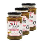 Lot 3x confiture rhubarbe haut de france - pot 315g