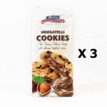 Lot 3x cookies pépite chocolat fourrage noisette - merba nougatelli - paquet 200g Lot 3x cookies pépite chocolat fourrage noisette - merba nougatelli - paquet 200g