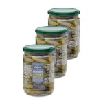 Lot 3x cornichons au vinaigre go�t anchois - bocal 420g