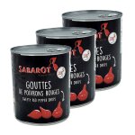 Lot 3x goutte de poivron rouge - bote 850ml