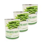 Lot 3x haricots verts tr�s fins - conserve 800g