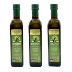 Lot 3x huile d'olive bio grecque extra vierge aop - orino - bouteille 500 ml
