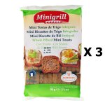 Lot 3x mini biscottes au bl intgrale - minigrill - sachet 90g