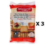 Lot 3x mini biscottes au bl - minigrill - sachet 90g