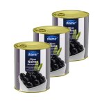 Lot 3x olive noire dénoyautée - boîte 860g Lot 3x olive noire dénoyautée - boîte 860g
