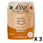 Lot 3x pâtes italiennes penne n30 - sans gluten - 1881 pasta berruto - paquet 400g Lot 3x pâtes italiennes penne n30 - sans gluten - 1881 pasta berruto - paquet 400g