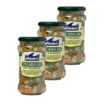 Lot 3x pickle de l�gumes au vinaigre - bocal 300g