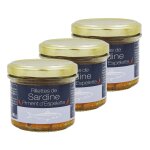 Lot 3x rillettes sardine au piment d'espelette - pot 90g