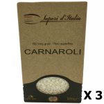 Lot 3x riz long carnaroli - italie - sapori d'italia - bote 500g